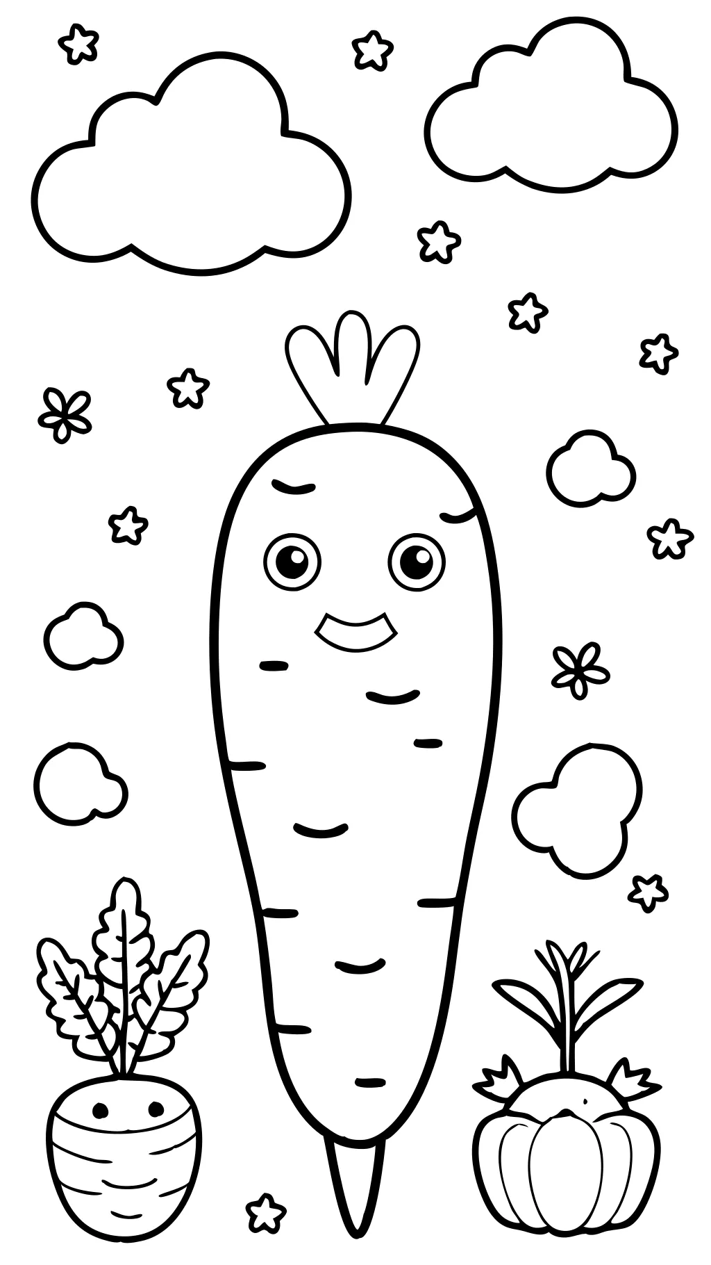 carrot coloring page